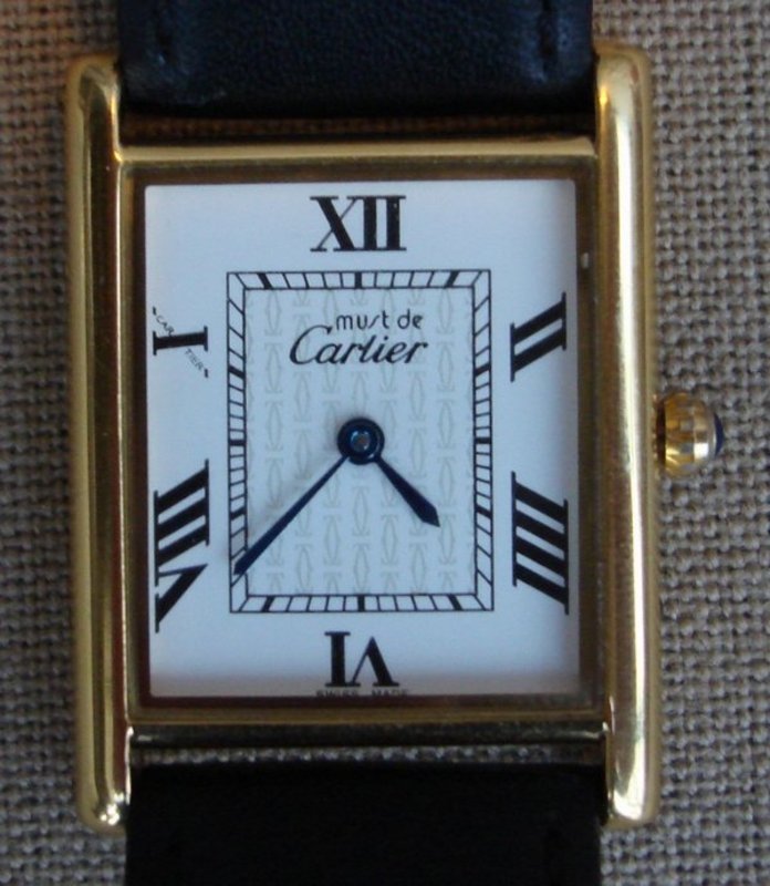 Cartier Men's Vermeil Tank Wrist Watch