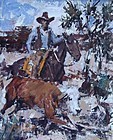Oil Painting James Lee Colt 1922 – 2005 Western