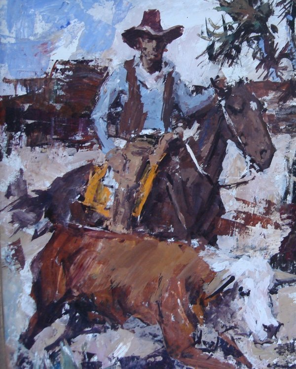 Oil Painting James Lee Colt 1922 – 2005 Western