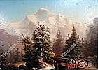 Oil Painting Attributed Bierstadt (1830 – 1902) Landscape Nature