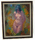 Oil Painting Jan Hoowij  1907 – 1987 “Parisian Nude”