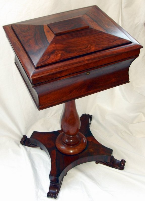 Antique English Regency Rosewood Humidor 19th Century