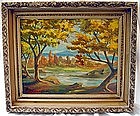 Oil Painting “Texas Autumn”  H. B. Coleman 1884 – 1959