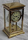 Antique French Regulator Clock 19th C. Bevelved Glass