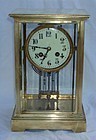 Antique French Clock Regulator Brass Glass 19th C.