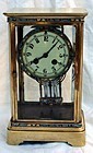 Antique French Champleve Regulator Clock Brocot 19th C.