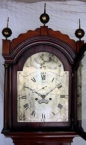 Antique English Longcase Clock Mahogany Signed 19th C.