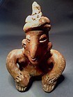 Pre-Columbian Seated Male with Hands on Knees-Jalisco