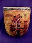 Pre-Columbian Mayan Warrior Cylinder Vase