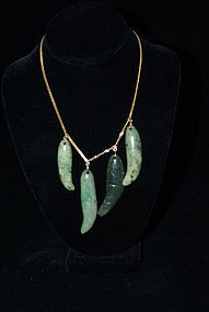 Pre-Columbian Olmec Jade Greenston Pendants