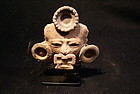 Pre-Columbian Terra Cotta Mask Teotihuacan Mexico