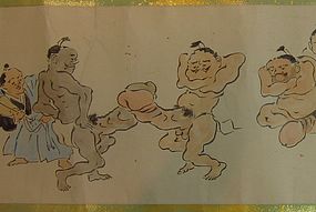 Japanese Antique Painting, Tobae, Comic Pictures