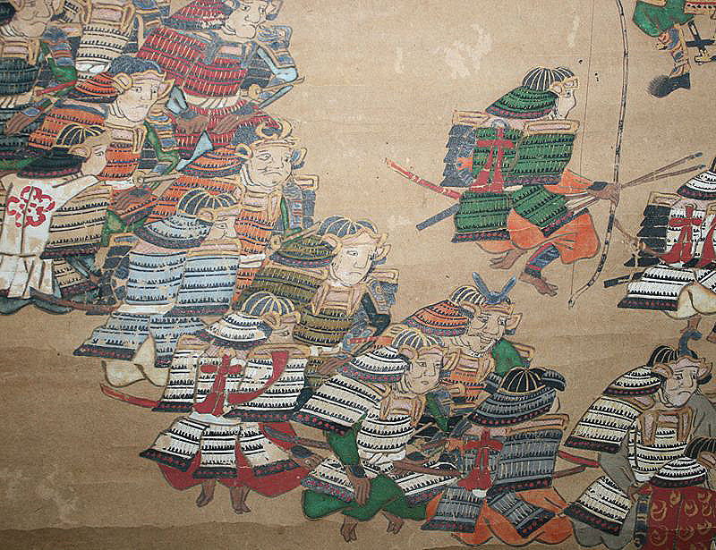 Antique Japanese Painting Samurai by Tosa Mitsuoki