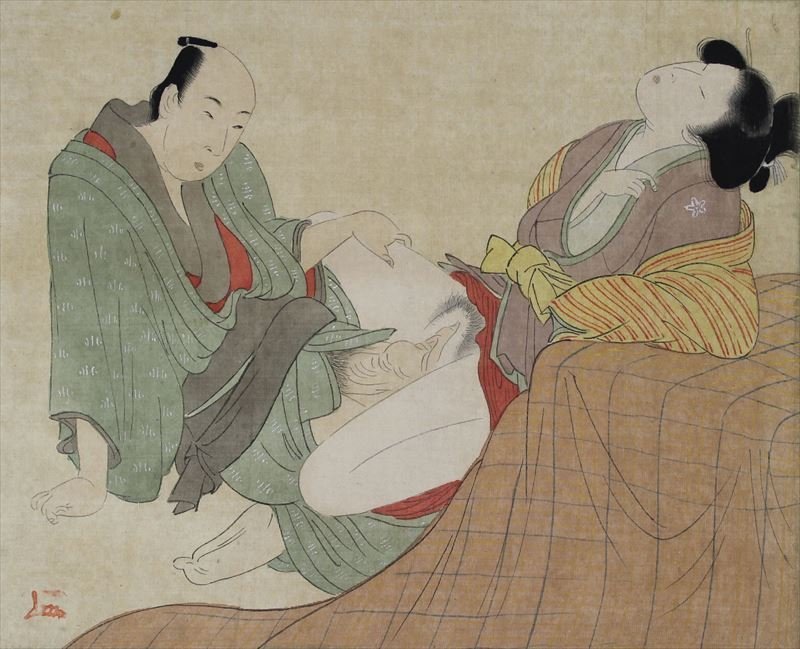 Katsukawa School Shunga Emaki Erotic Painting Edo
