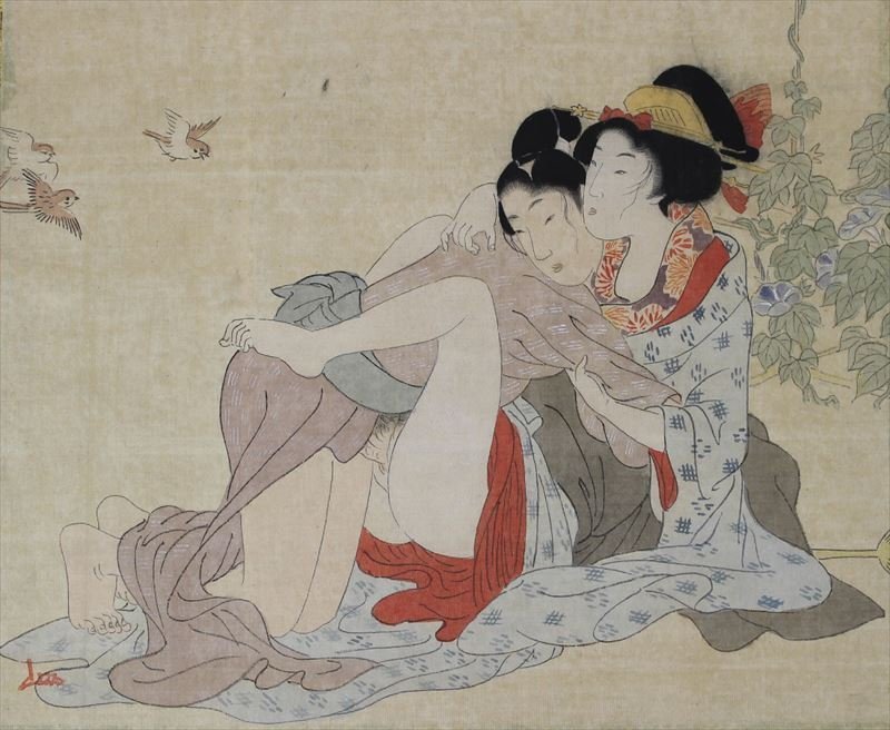 Katsukawa School Shunga Emaki Erotic Painting Edo