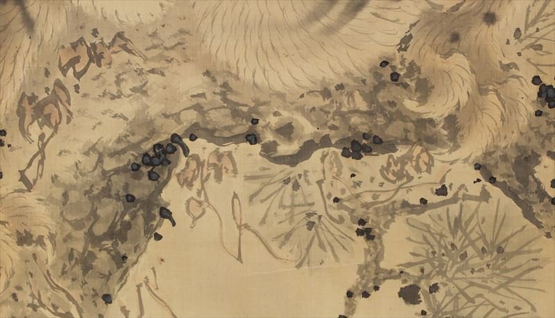 Antique Japanese Painting Tiger by Ganryo