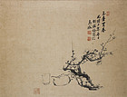 Chinese Literature Scroll Painting by Hu Tiemei
