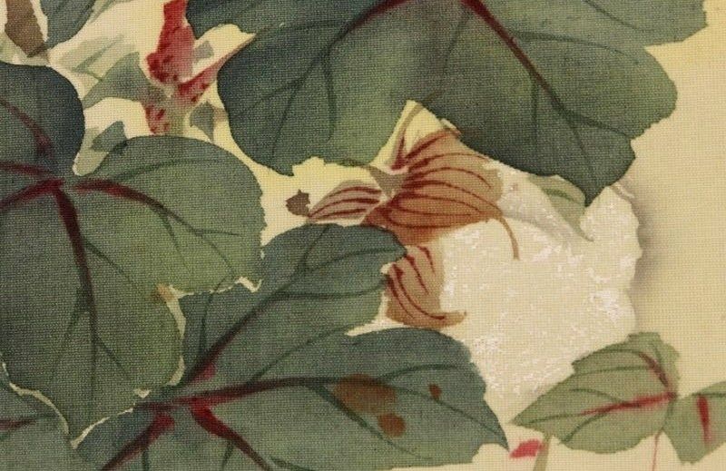 Vintage Japanese Wall Hanging Decor Scroll Painting Bird and