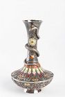 A Small Baluster Shape Silver Vase by Mitsu Shige