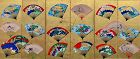 Japanese 6-Panel Screen of Fans Decoration
