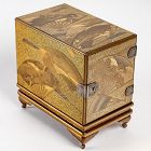 Japanese of Fans Design Lacquer Chest - Kodansu