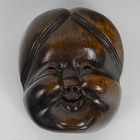 Netsuke mask of Okame 19th century.