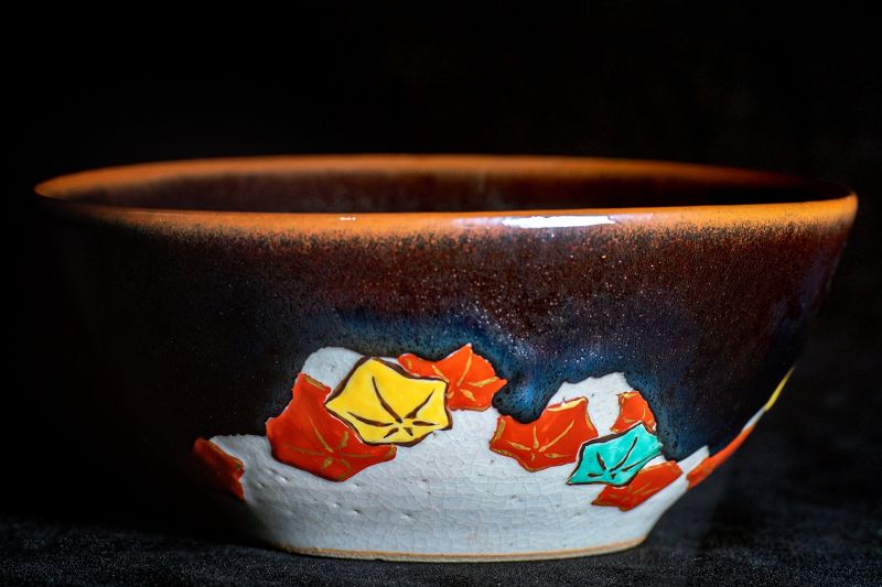 Rokubei Kiyomizu IV (1848-1920) Antique Japanese Kashiki Bowl