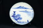 Mid-Edo Period (1603-1868) Seto Ware Blue and White Plate