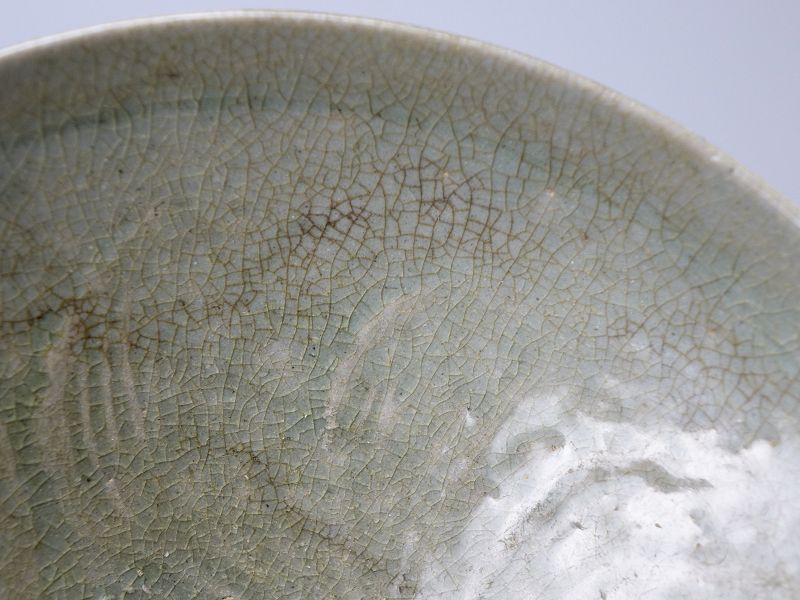 Goryeo Dynasty (12th/13th century) Korean Celadon Glazed Molded Bowl