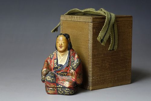 Okuda Mokuhaku (1800–1871) Akahada Noh Kumano incense case with box