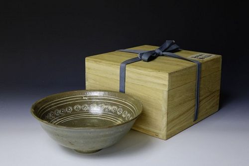 Large15 century Korean Early Joseon Dynasty Goryeo Hana Mishima Bowl