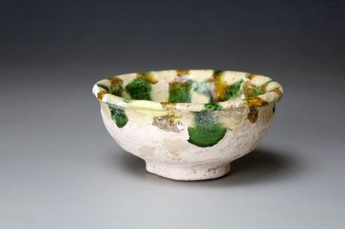 Tang Dynasty Sancai Cup with green and brown glaze decoration