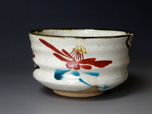 Living National Treasure Yoshimichi Fujimoto (1919-1992) Aka-e Chawan