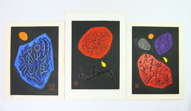 Japan. Haku Maki. a print &quot;triptych&quot;.1971.