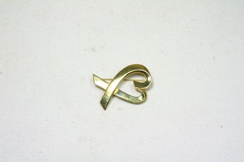 Paloma Picasso heart pin 18k gold pin