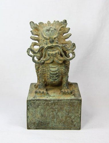 China old bronze dragon seal