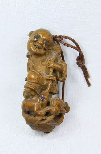 China old wooden toggle immortal - Tie Guai Li