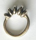 Georg Jensen. Sterling Silver Ring with 5 Disks. No. 306.