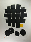 Japan. Haku Maki. Abstract modern print Nothing.  1974.