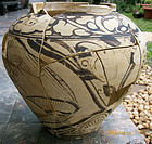 Chinese Cizhou Pottery Jar, Yuan Dynasty
