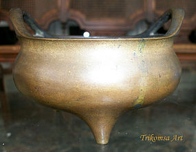 Chinese Bronze Censer Qing Dynasty