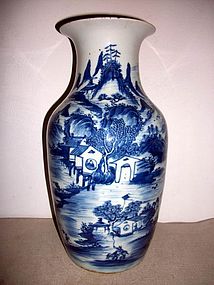 19C CHINESE B/W VASE