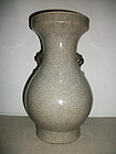 A CRACKLE-GLAZED VASE