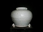 SONG/YUAN QINGBAI JAR WITH FOUR LUGS