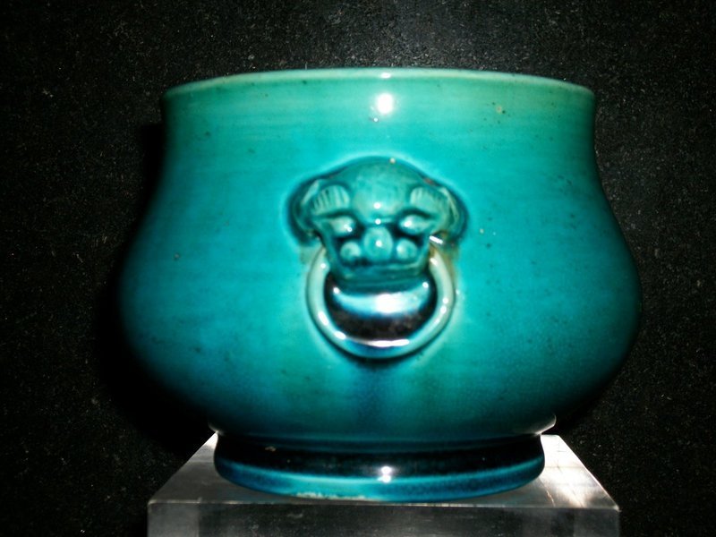 CHINESE TURQUOISE-GLAZED CENSER