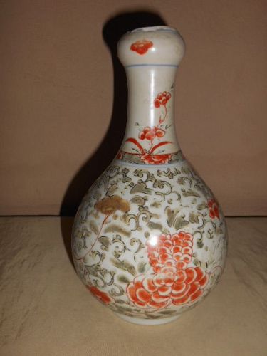 KANGXI POLYCHROME GARLIC VASE