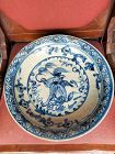 MING SWATOW BLUE & WHITE PLATE