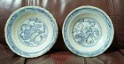 PAIR OF MING BLUE & WHITE PLATES