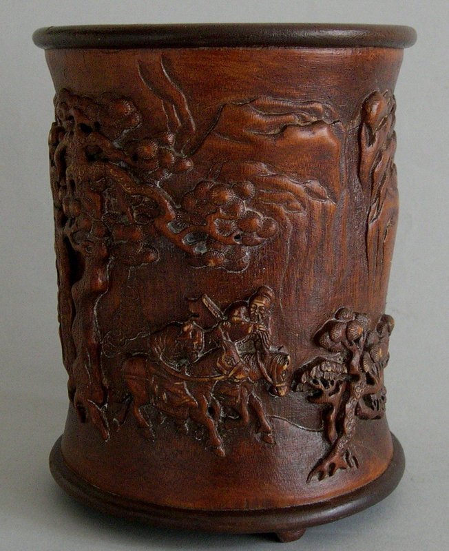 Chinese bamboo brush pot bitong