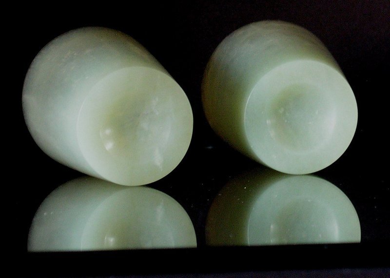 Chinese jade pair of cups